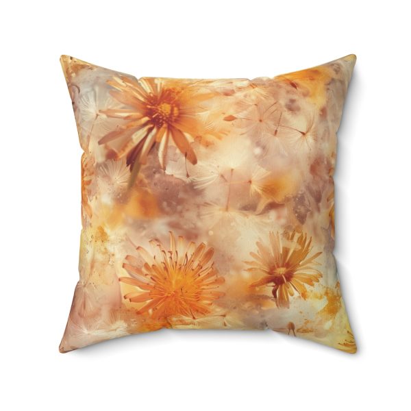 Dandelion Amber Inclusion Print - Spun Polyester Square Pillow - Image 2