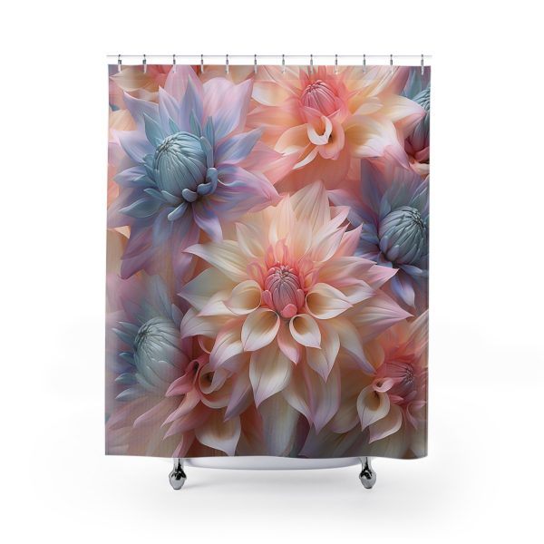 Pastel Fantasy Baroque Floral 01 - Shower Curtain