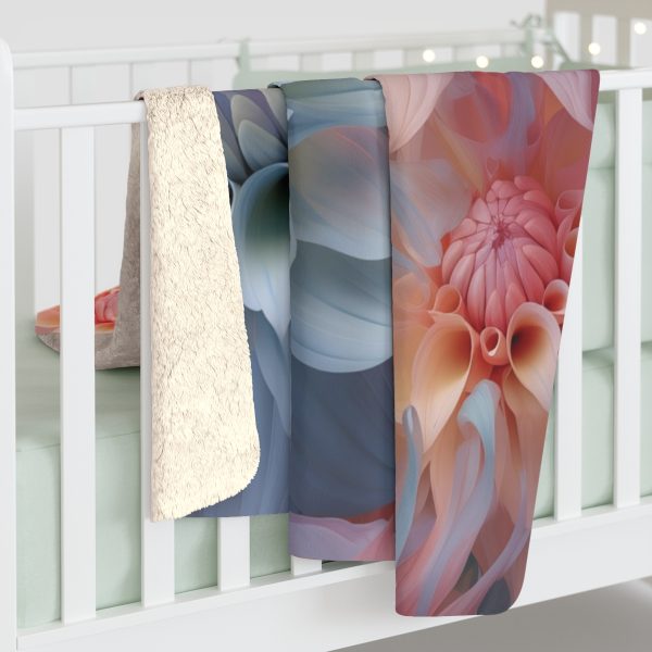 Pastel Fantasy Baroque Floral 02 - Sherpa Fleece Blanket - Image 4