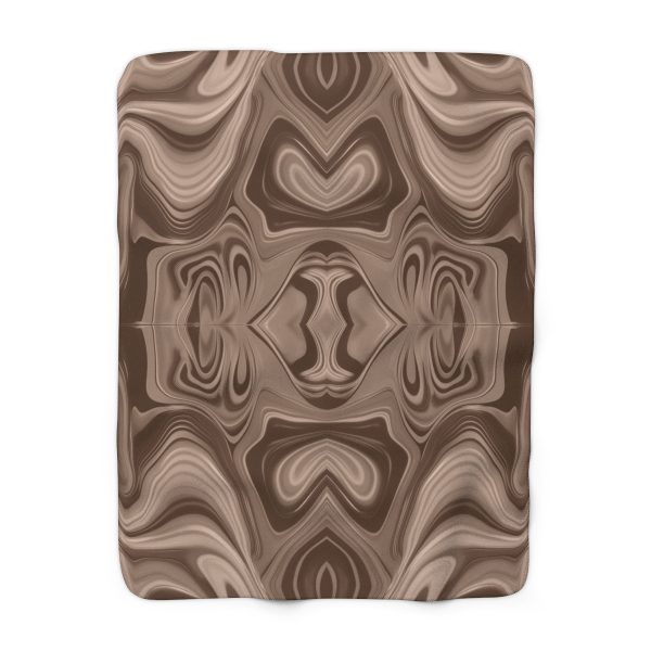 Lipnotic Kaleidoscope Background In Almondine 02 - Sherpa Fleece Blanket - Image 5