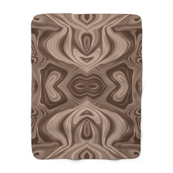 Lipnotic Kaleidoscope Background In Almondine 04 - Sherpa Fleece Blanket - Image 5