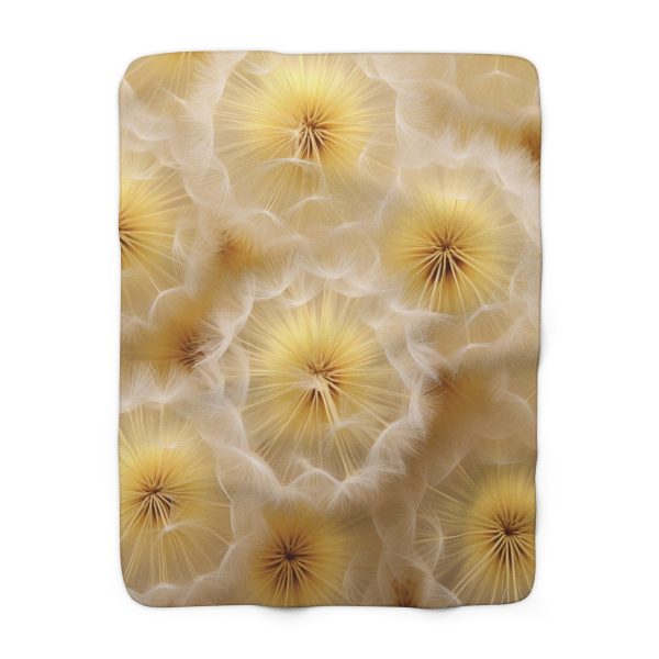 Dandelion Down Motif - Sherpa Fleece Blanket - Image 5