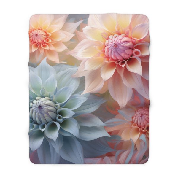 Pastel Fantasy Baroque Floral 02 - Sherpa Fleece Blanket - Image 5