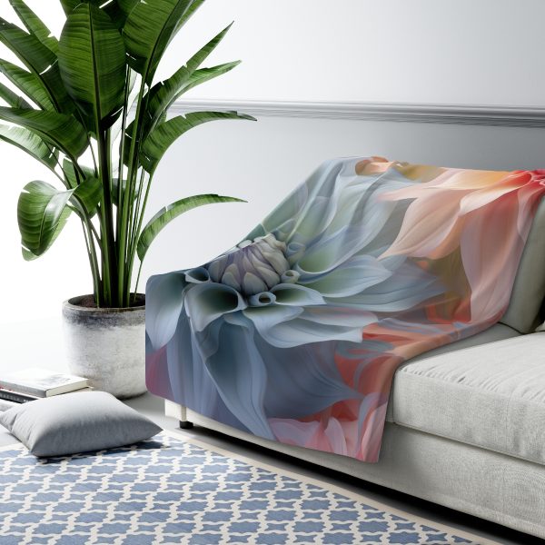 Pastel Fantasy Baroque Floral 02 - Sherpa Fleece Blanket - Image 7