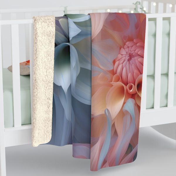 Pastel Fantasy Baroque Floral 02 - Sherpa Fleece Blanket - Image 8