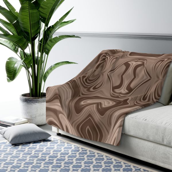 Lipnotic Kaleidoscope Background In Almondine 02 - Sherpa Fleece Blanket - Image 3