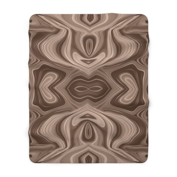 Lipnotic Kaleidoscope Background In Almondine 04 - Sherpa Fleece Blanket