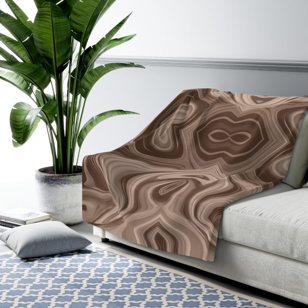 Lipnotic Kaleidoscope Background In Almondine 04 - Sherpa Fleece Blanket - Image 3