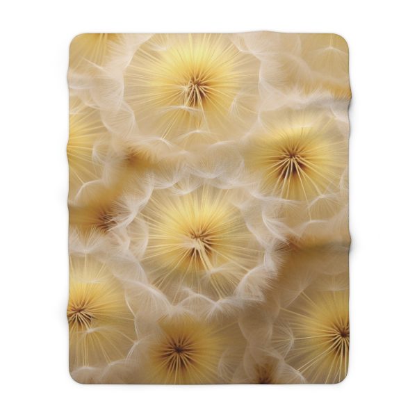 Dandelion Down Motif - Sherpa Fleece Blanket