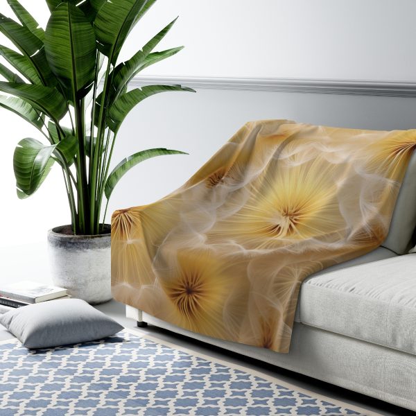 Dandelion Down Motif - Sherpa Fleece Blanket - Image 3