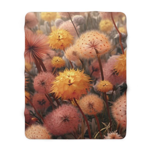 Autumn Dandelion Dream - Sherpa Fleece Blanket