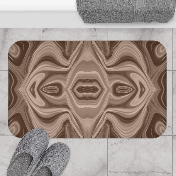 Lipnotic Kaleidoscope Background In Almondine 03 - Bath Mat - Image 4