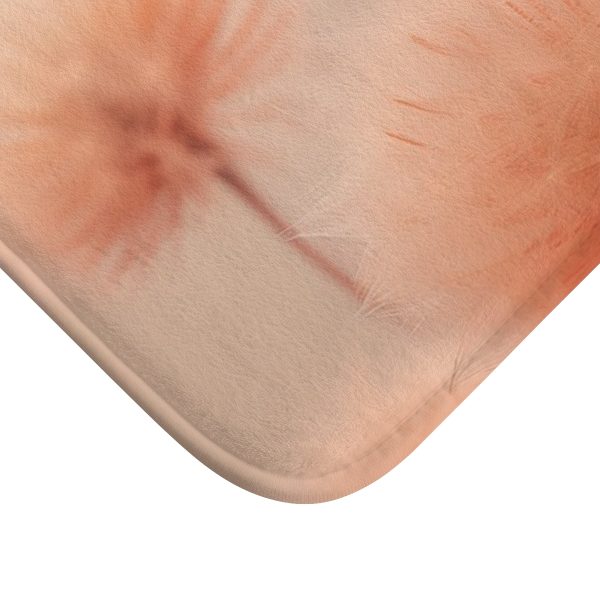 Misty Peach Dandelions - Bath Mat - Image 6