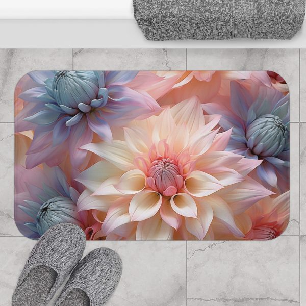 Pastel Fantasy Baroque Floral 01 - Bath Mat - Image 4