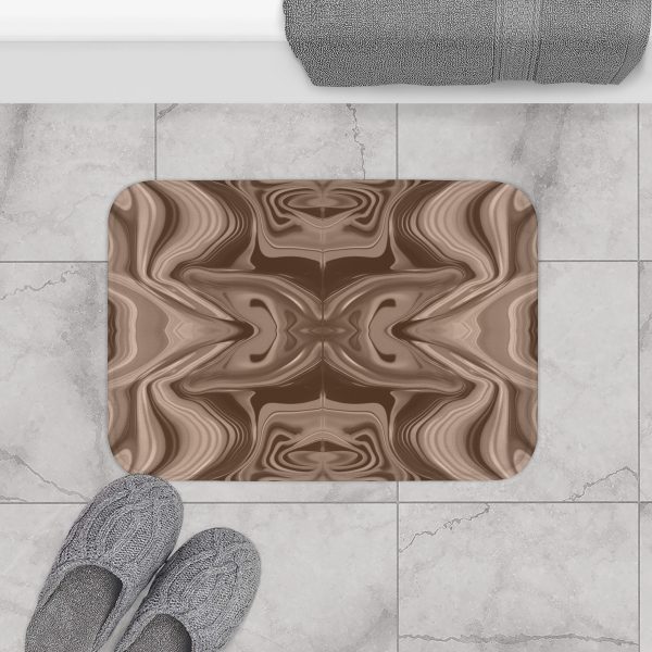 Lipnotic Kaleidoscope Background In Almondine 01 - Bath Mat - Image 4