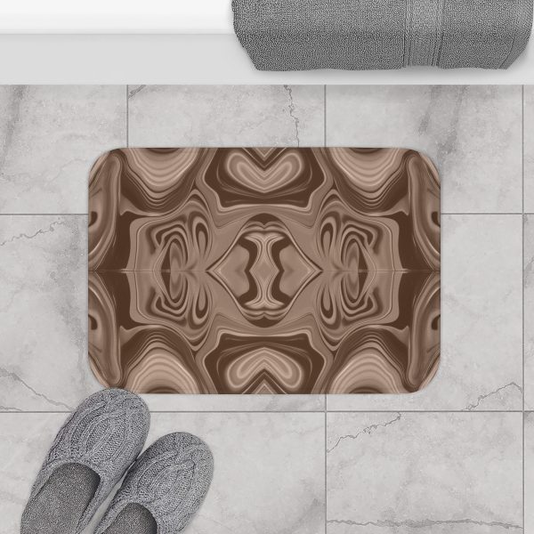 Lipnotic Kaleidoscope Background In Almondine 02 - Bath Mat - Image 4