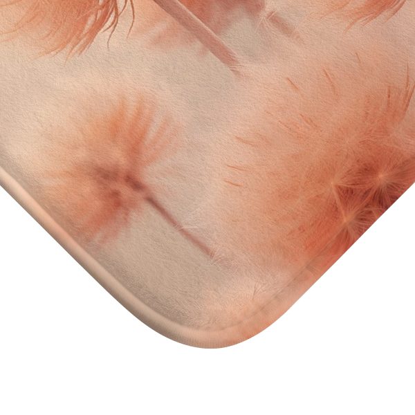 Misty Peach Dandelions - Bath Mat - Image 2