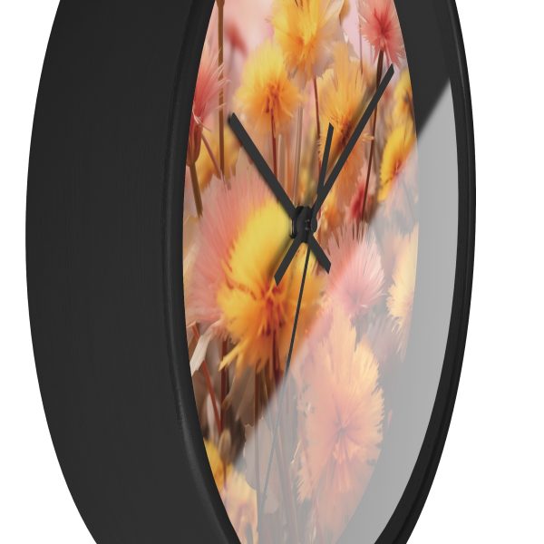 Fuzzy Dandelion Fantasy - Wood Frame Wall Clock - Image 5