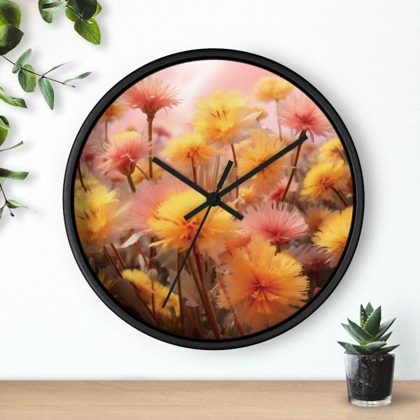 Fuzzy Dandelion Fantasy - Wood Frame Wall Clock - Image 6