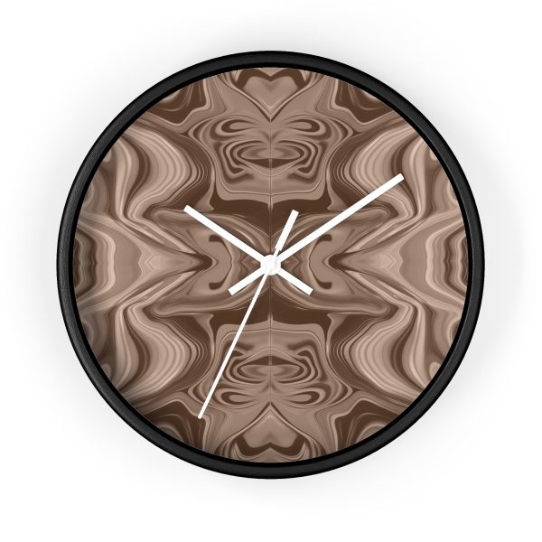 Lipnotic Kaleidoscope Background In Almondine 01 - Wood Frame Wall Clock - Image 7