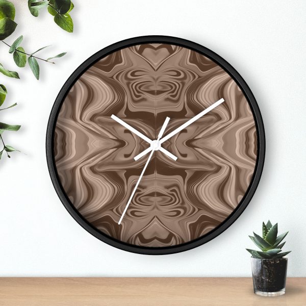 Lipnotic Kaleidoscope Background In Almondine 01 - Wood Frame Wall Clock - Image 9