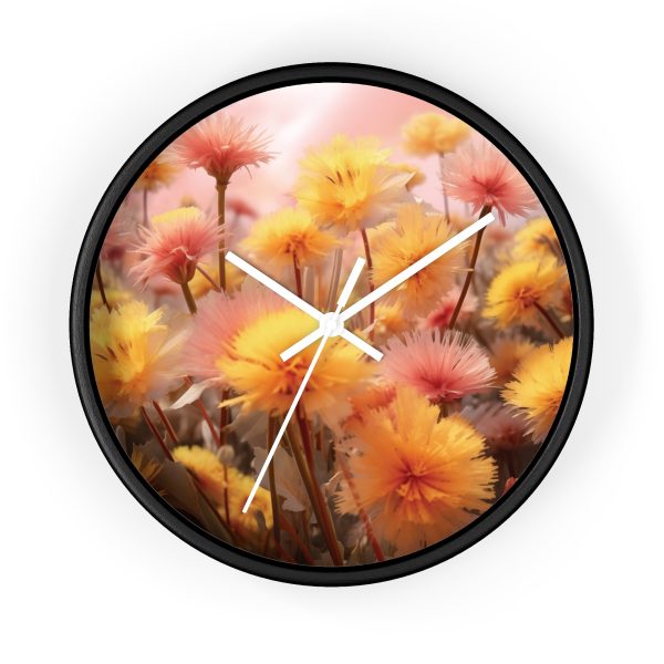 Fuzzy Dandelion Fantasy - Wood Frame Wall Clock - Image 7