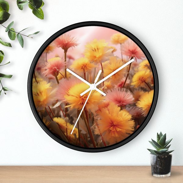 Fuzzy Dandelion Fantasy - Wood Frame Wall Clock - Image 9