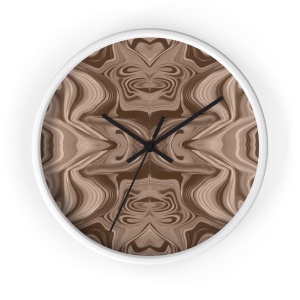 Lipnotic Kaleidoscope Background In Almondine 01 - Wood Frame Wall Clock - Image 10