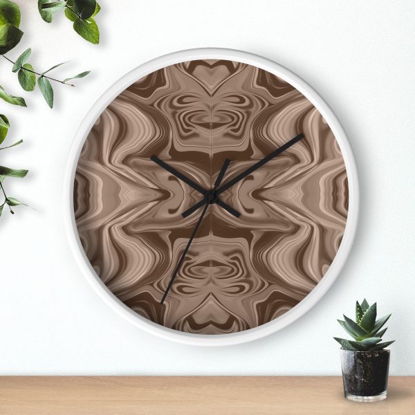 Lipnotic Kaleidoscope Background In Almondine 01 - Wood Frame Wall Clock - Image 12