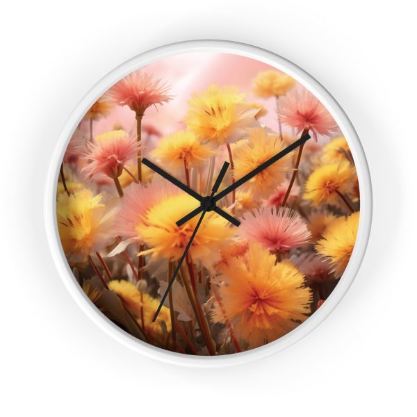 Fuzzy Dandelion Fantasy - Wood Frame Wall Clock - Image 10