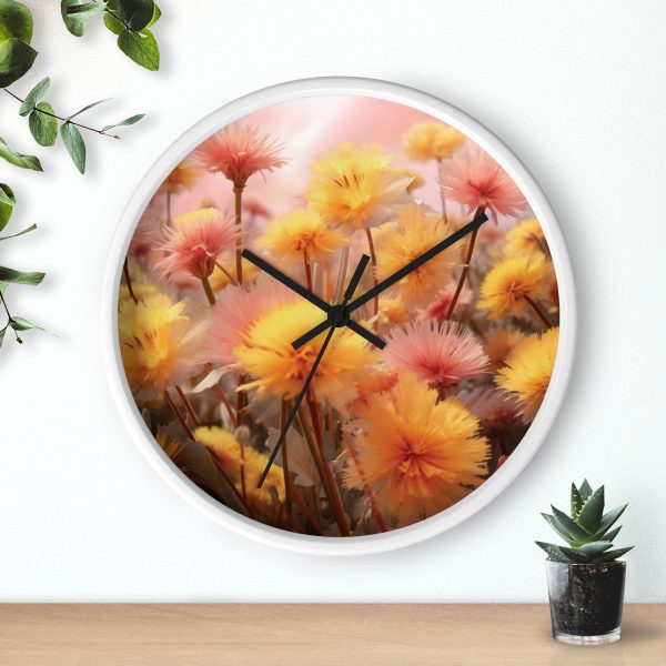 Fuzzy Dandelion Fantasy - Wood Frame Wall Clock - Image 12