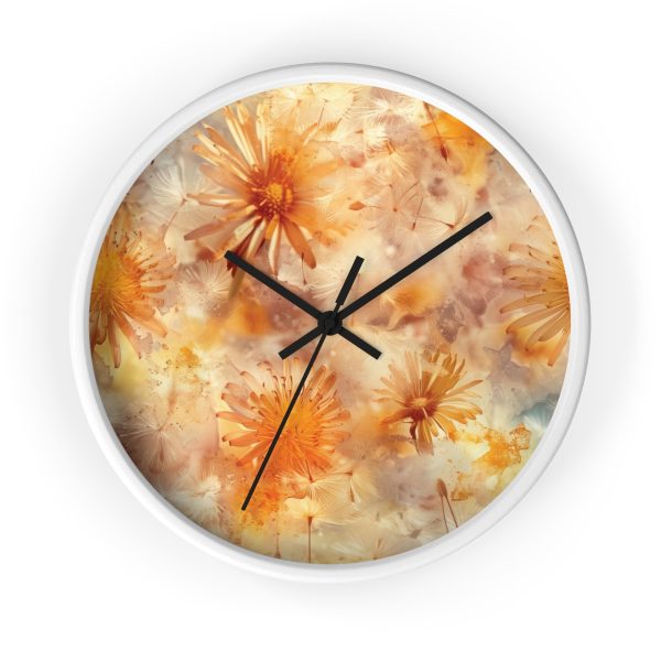 Dandelion Amber Inclusion Print - Wood Frame Wall Clock - Image 10