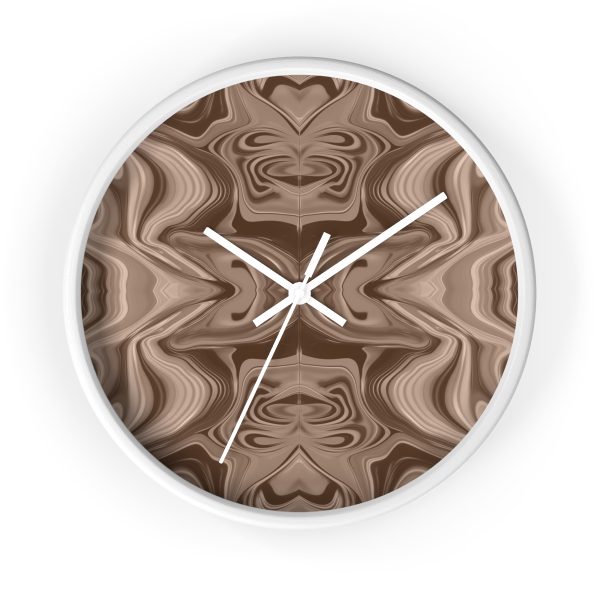 Lipnotic Kaleidoscope Background In Almondine 01 - Wood Frame Wall Clock - Image 13