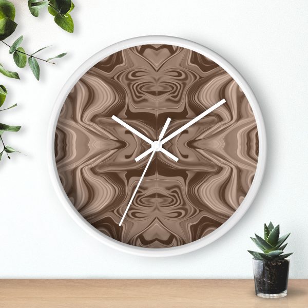 Lipnotic Kaleidoscope Background In Almondine 01 - Wood Frame Wall Clock - Image 15