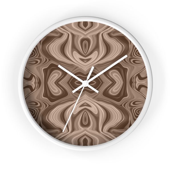 Lipnotic Kaleidoscope Background In Almondine 04 - Wood Frame Wall Clock - Image 13