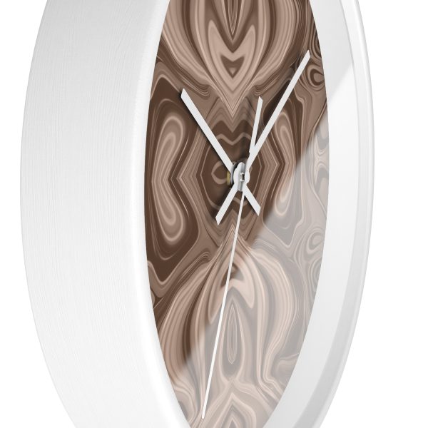 Lipnotic Kaleidoscope Background In Almondine 04 - Wood Frame Wall Clock - Image 14