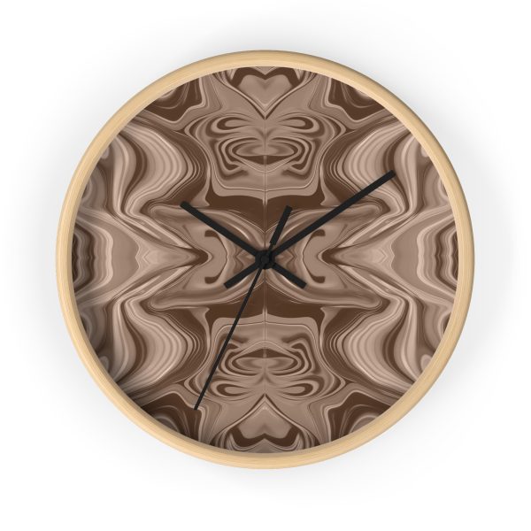 Lipnotic Kaleidoscope Background In Almondine 01 - Wood Frame Wall Clock - Image 16