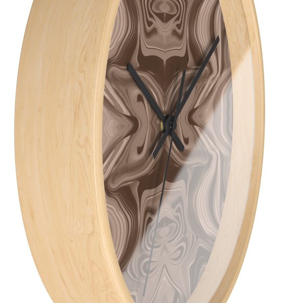 Lipnotic Kaleidoscope Background In Almondine 01 - Wood Frame Wall Clock - Image 17