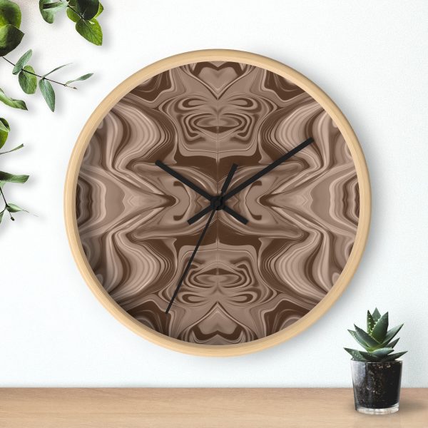 Lipnotic Kaleidoscope Background In Almondine 01 - Wood Frame Wall Clock - Image 18