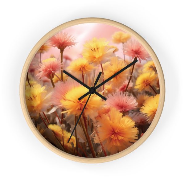 Fuzzy Dandelion Fantasy - Wood Frame Wall Clock - Image 16