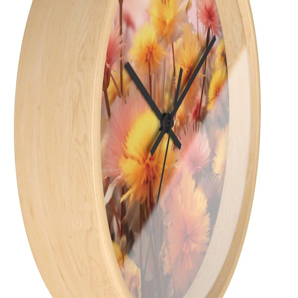 Fuzzy Dandelion Fantasy - Wood Frame Wall Clock - Image 17