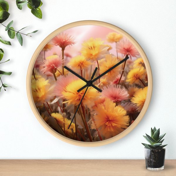 Fuzzy Dandelion Fantasy - Wood Frame Wall Clock - Image 18