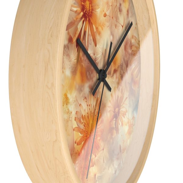 Dandelion Amber Inclusion Print - Wood Frame Wall Clock - Image 17