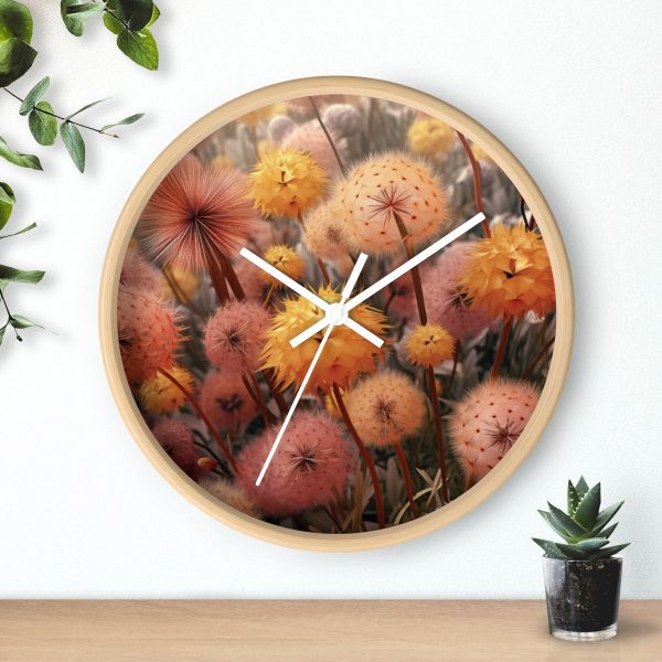 Autumn Dandelion Dream - Wood Frame Wall Clock - Image 3