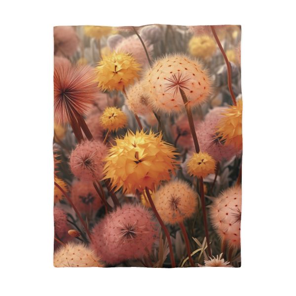 Autumn Dandelion Dream - Microfiber Duvet Cover - Image 4