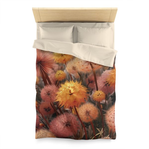 Autumn Dandelion Dream - Microfiber Duvet Cover - Image 5