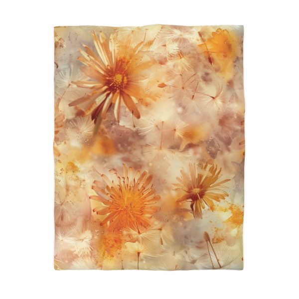 Dandelion Amber Inclusion Print - Microfiber Duvet Cover - Image 4