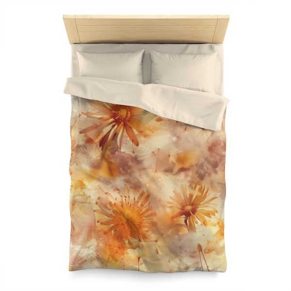 Dandelion Amber Inclusion Print - Microfiber Duvet Cover - Image 5