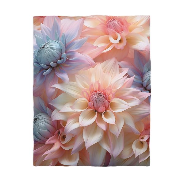 Pastel Fantasy Baroque Floral 01 - Microfiber Duvet Cover - Image 4