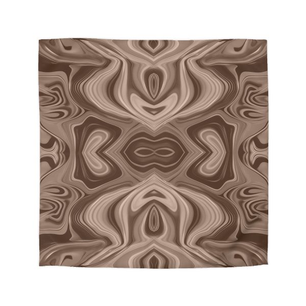 Lipnotic Kaleidoscope Background In Almondine 04 - Microfiber Duvet Cover - Image 16